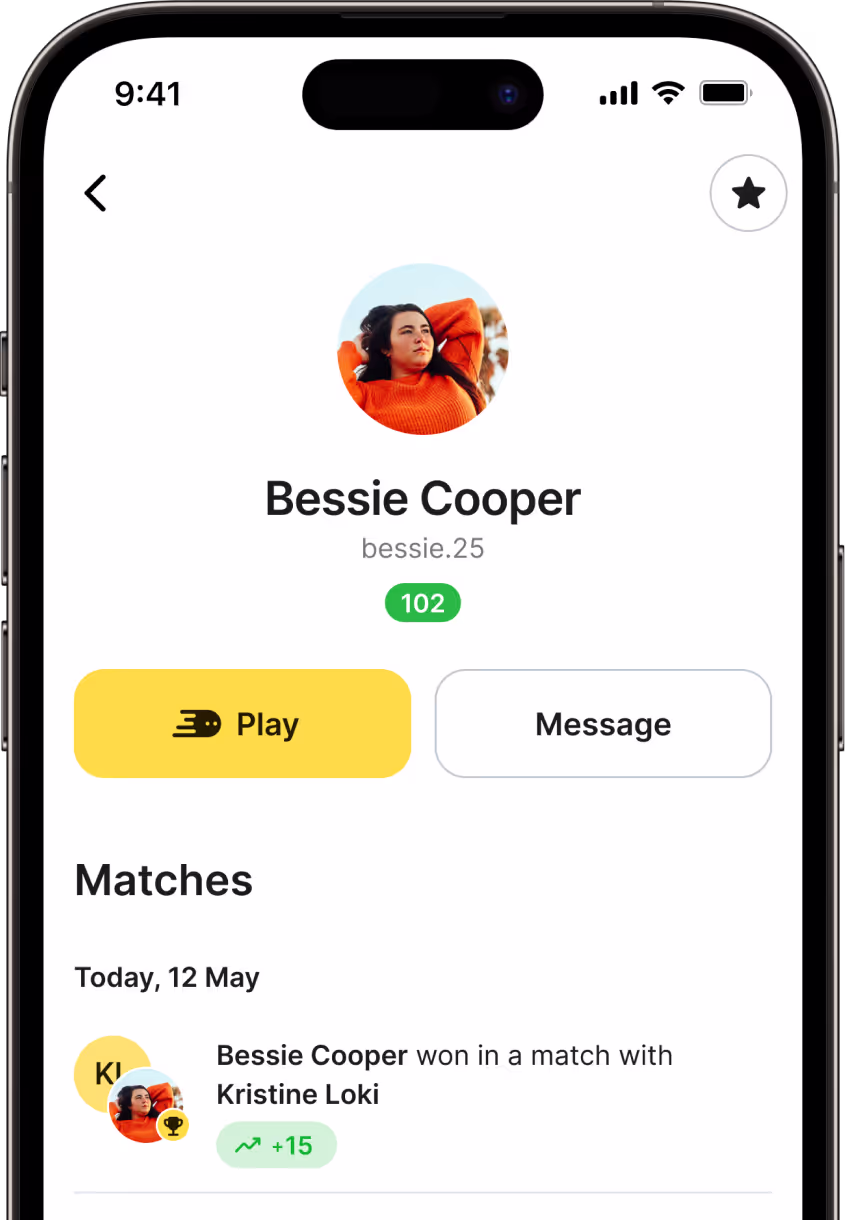 Mark your favourite players and easily invite them to play, message them, or check out their recent matches.