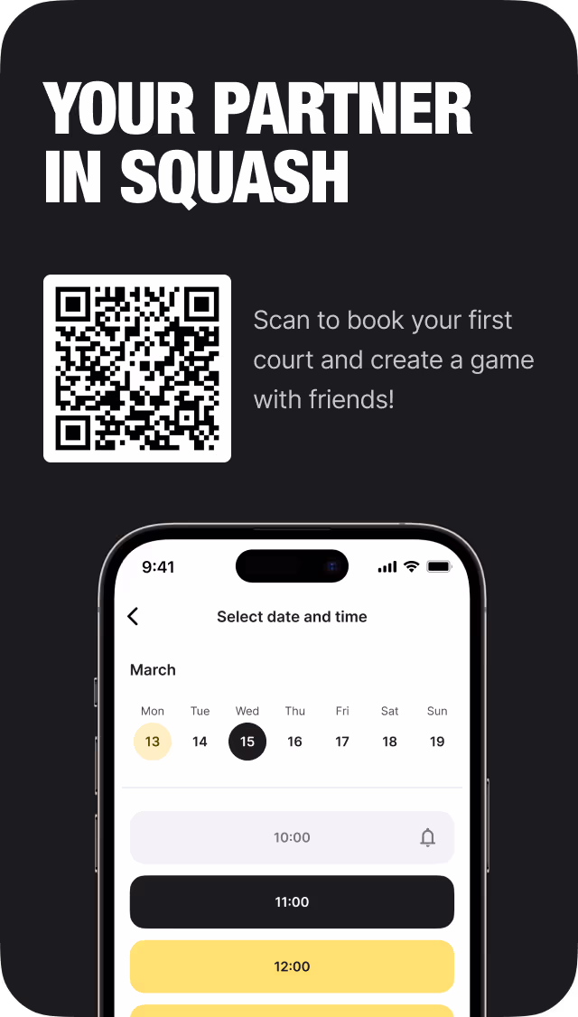 Your partner
in squash