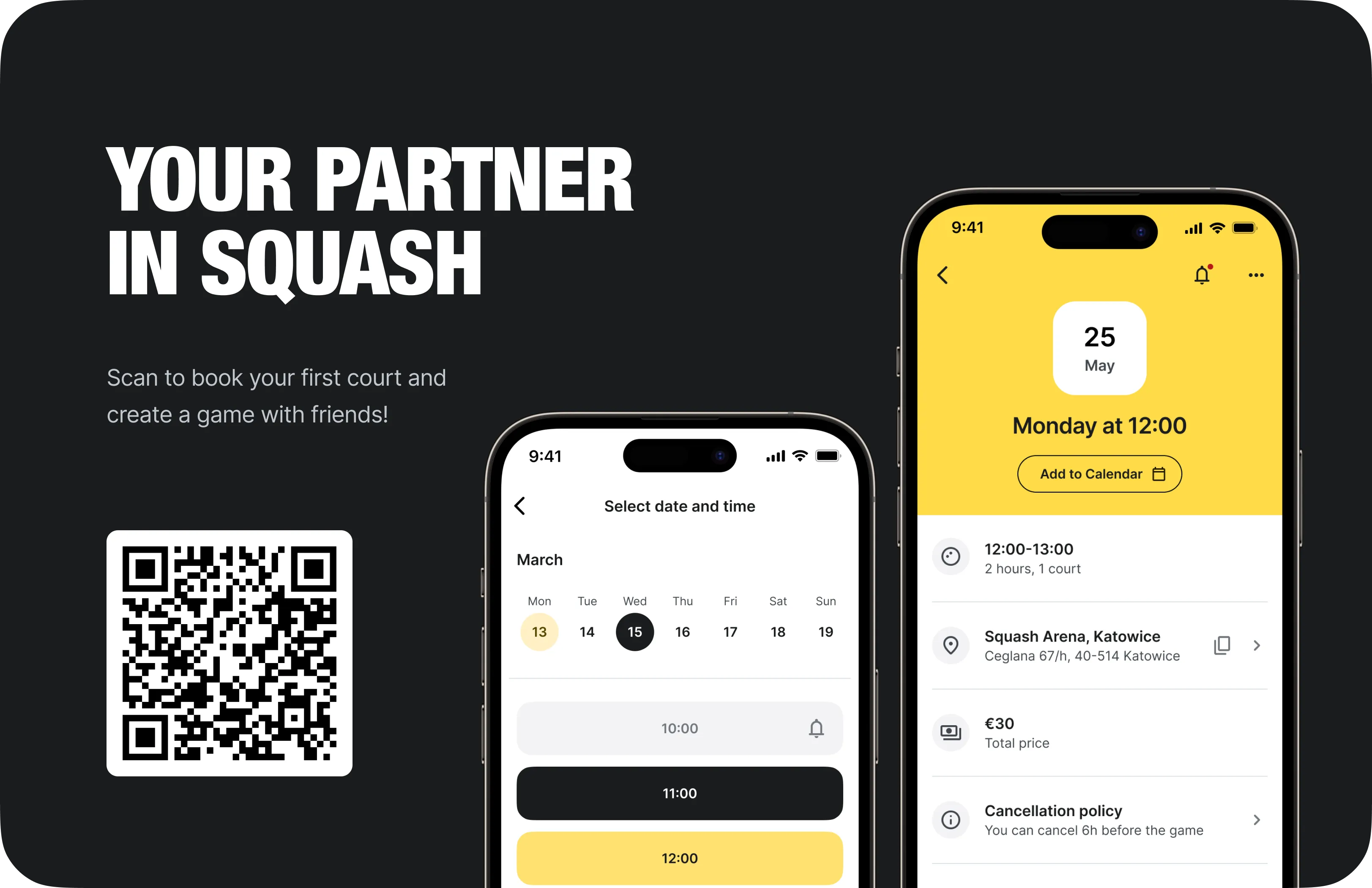 Your partner
in squash